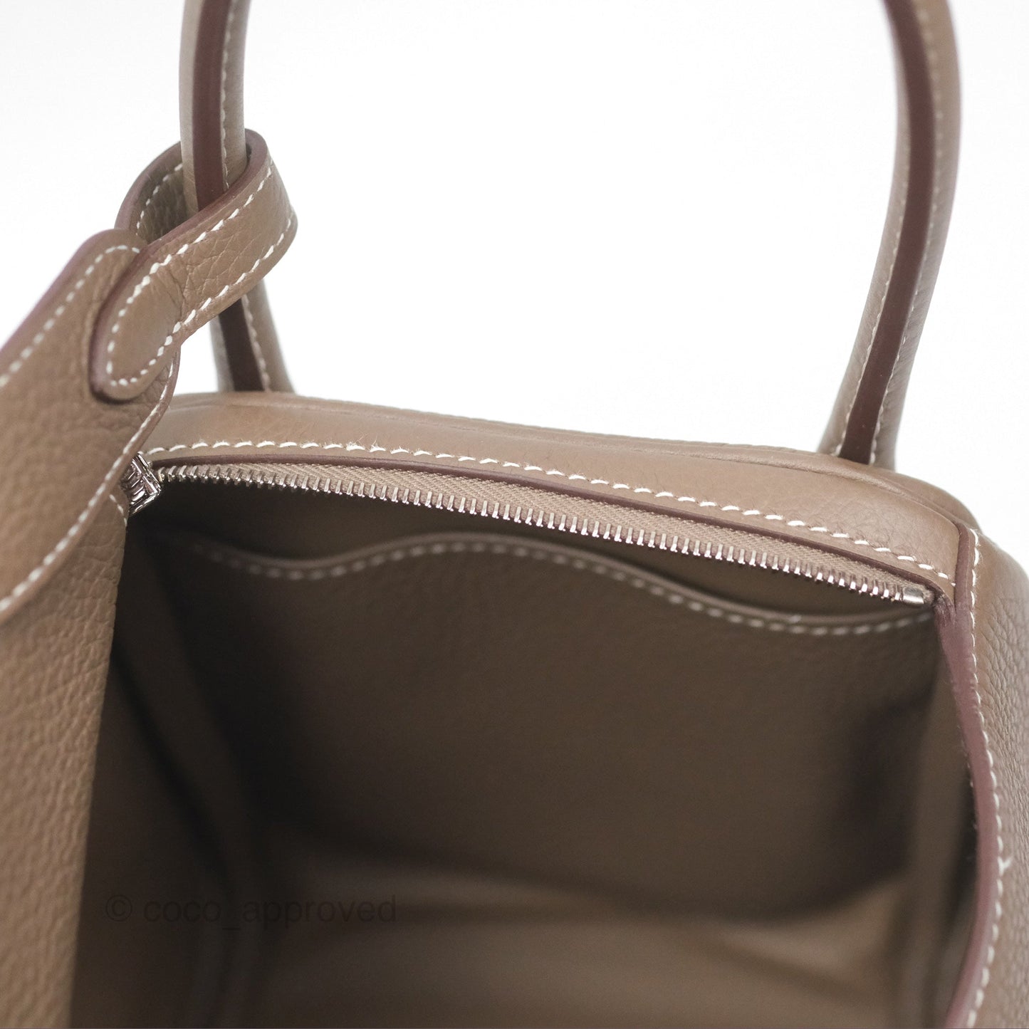 Hermès Lindy 26 Clemence Etoupe 18 Palladium Hardware