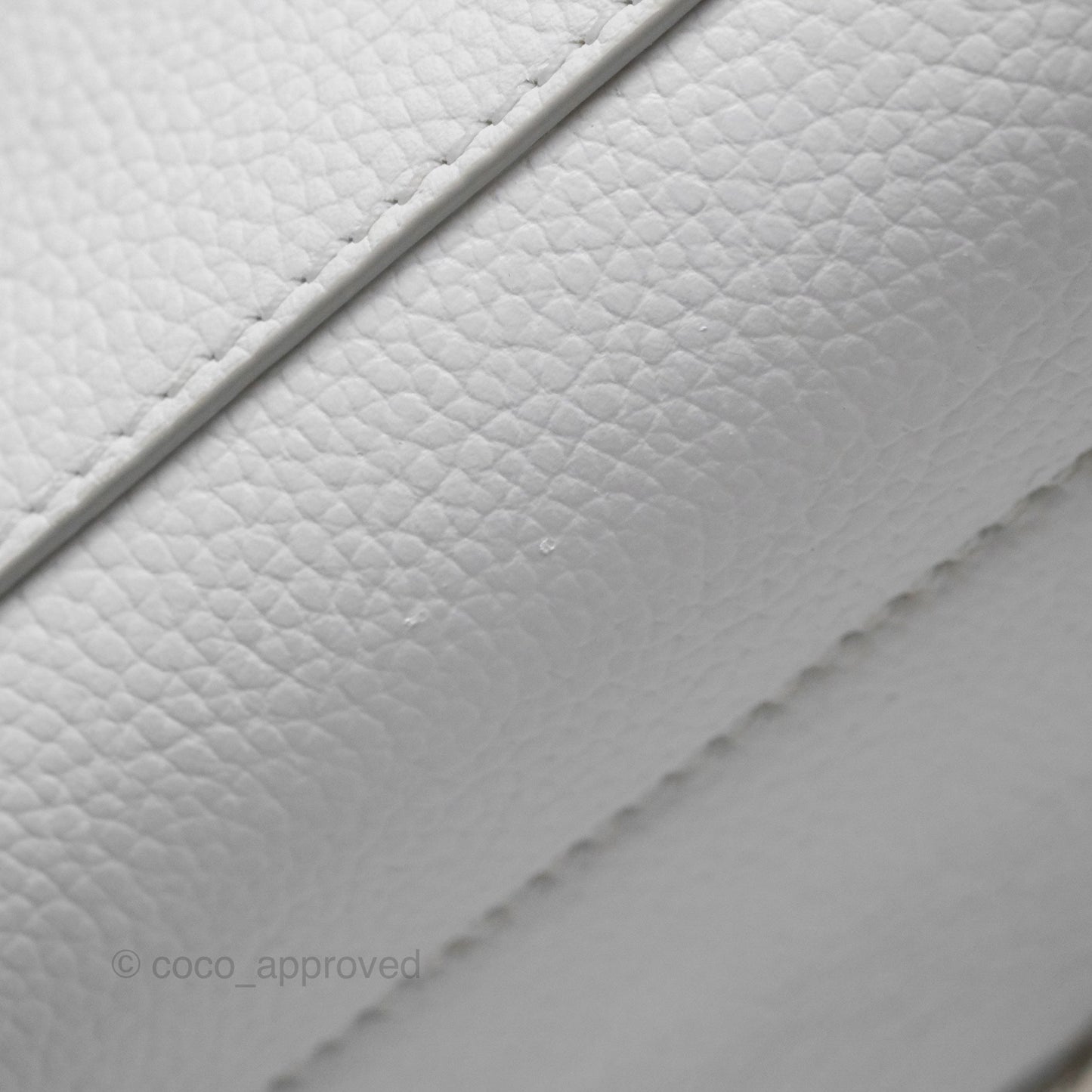 Chanel Mini Neo Executive Shopper Tote White Grained Calfskin Silver Hardware