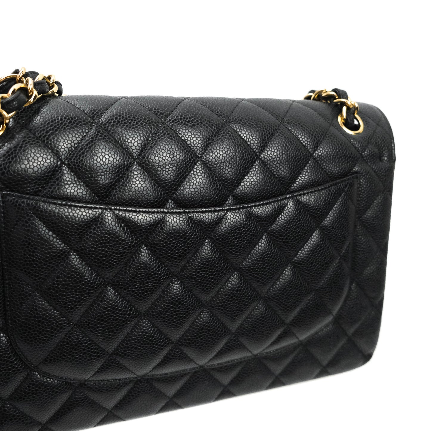 Chanel Jumbo Double Flap Black Caviar Gold Hardware⁣⁣