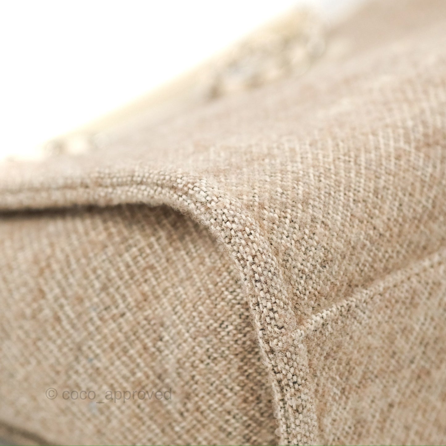 Chanel Medium Deauville Tote Taupe Mixed Fibres Silver Hardware
