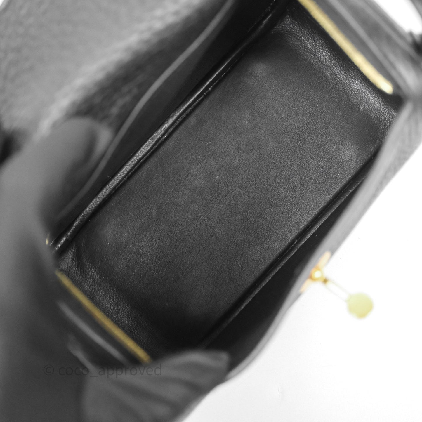 Hermès Mini Lindy 20 Noir 89 Clemence Gold Hardware