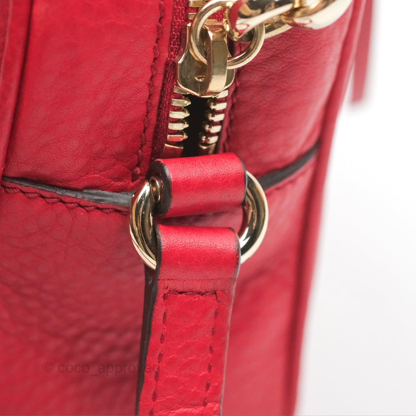 Gucci Small Soho Disco Bag Red Calfskin