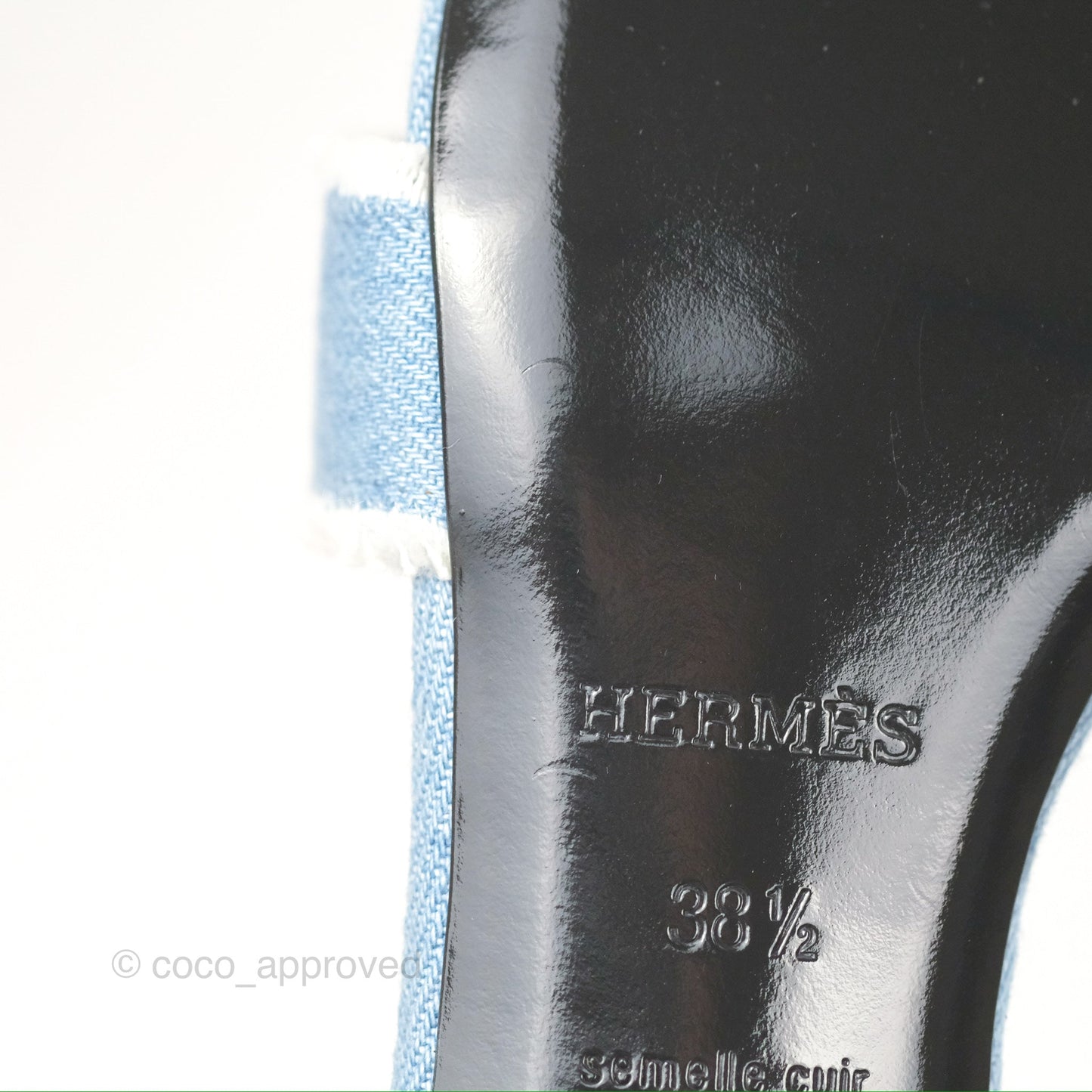 Hermès Oasis Denim Bleu Clair Sandals Size 38.5
