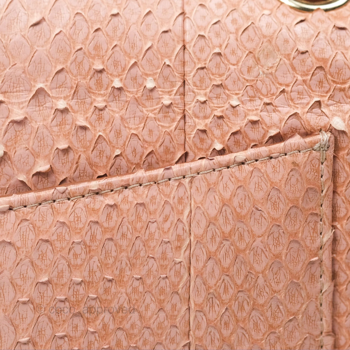 Chanel Jumbo Double Flap Python Pink Gold Hardware