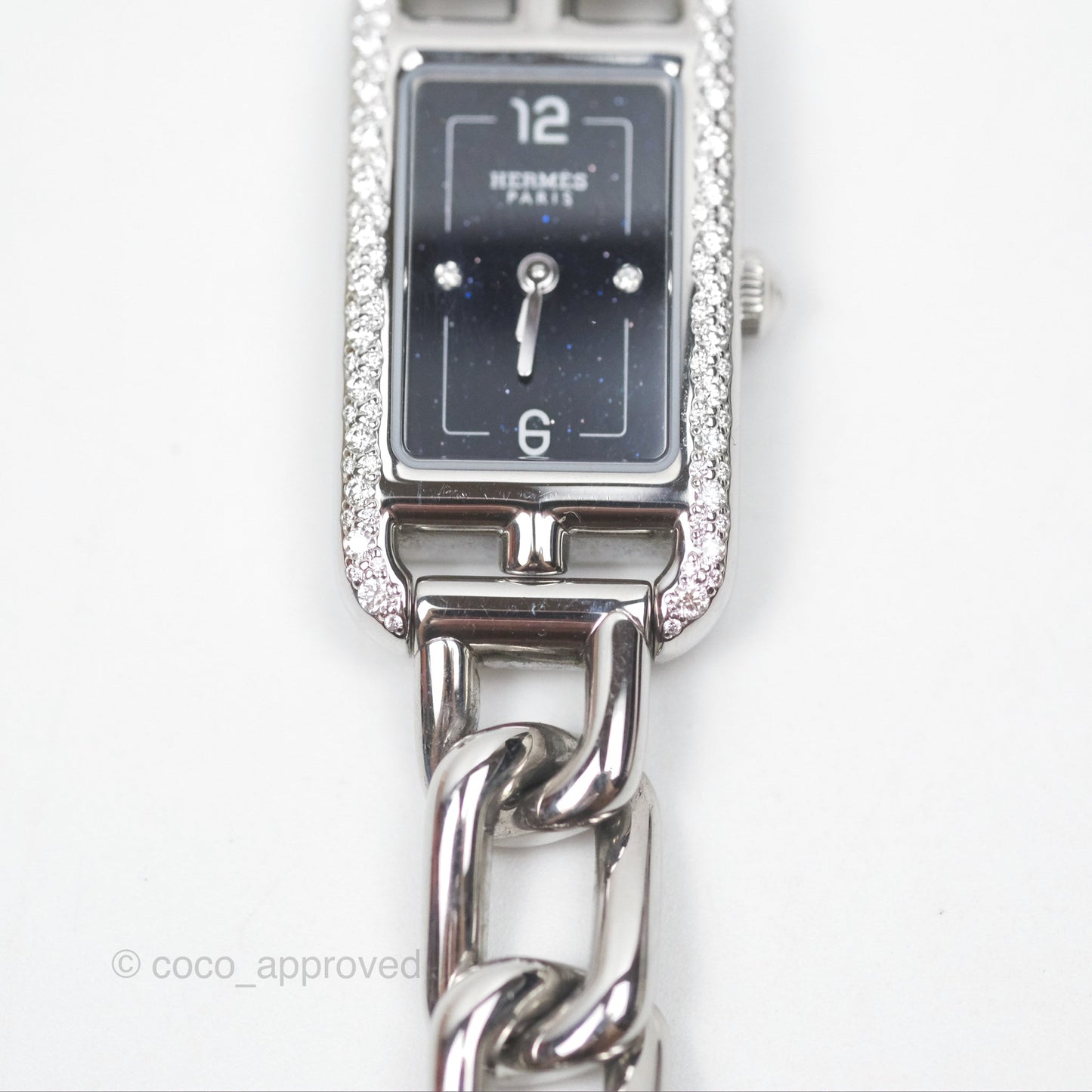 Hermès Nantucket Watch Diamonds Aventurine Dial Small Model 29 mm