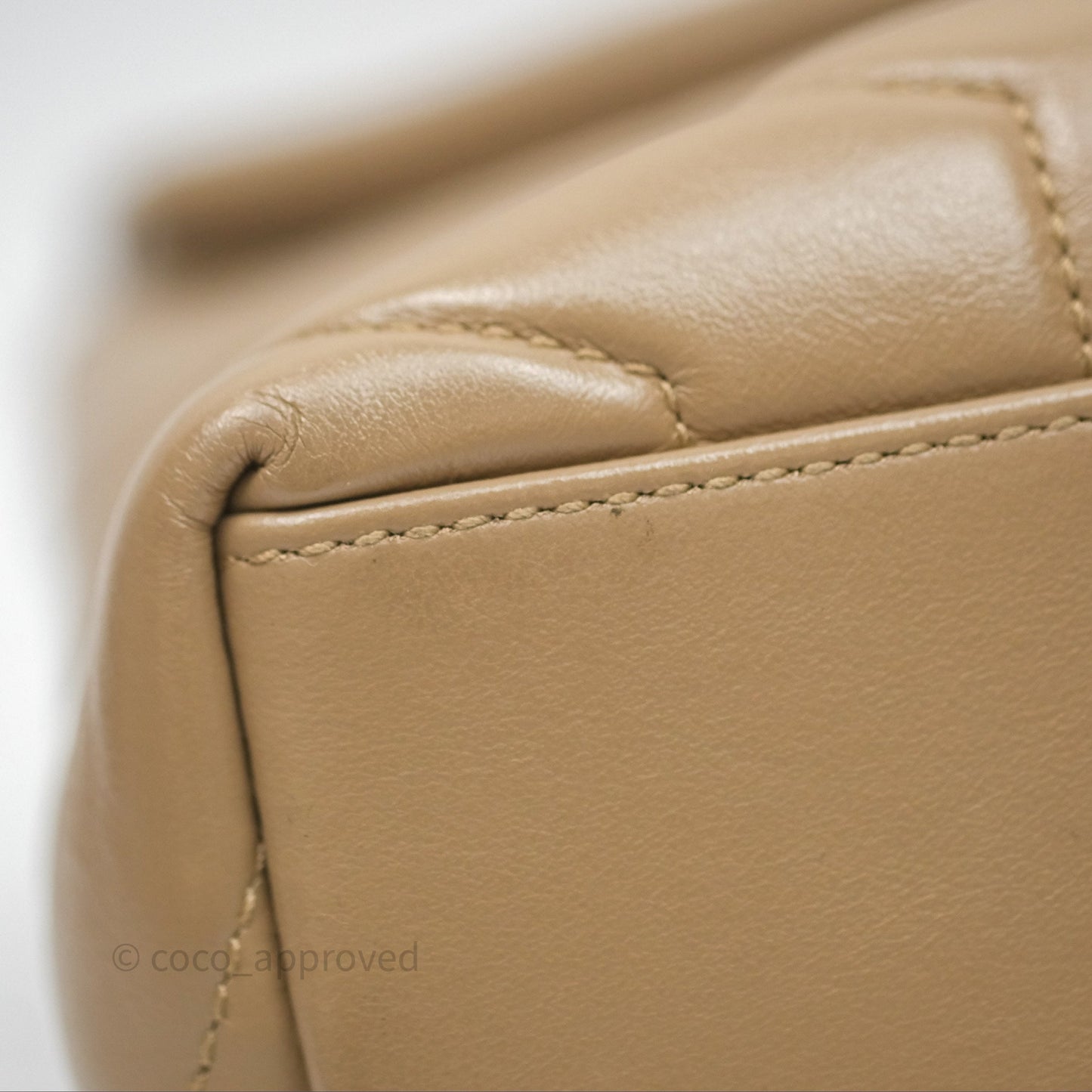 Saint Laurent Loulou Small Flap Bag Beige Gold Hardware