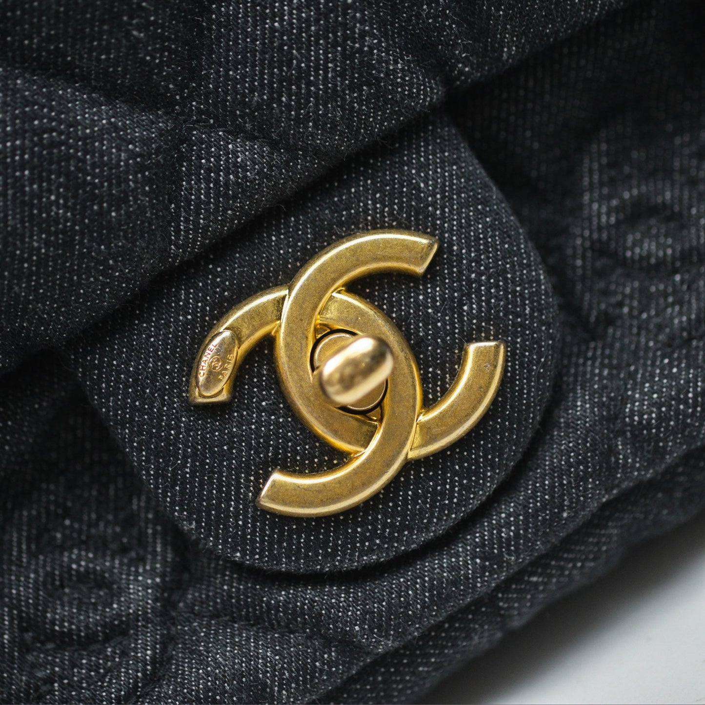 Chanel Medium Funky Town Flap Denim Aged Gold Hardware 22S