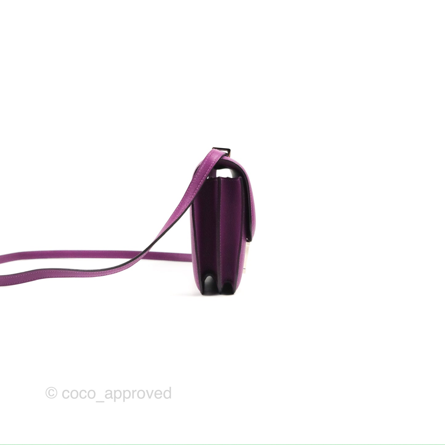 Hermès Constance Mini 18cm Anemone Evercolor Palladium Hardware