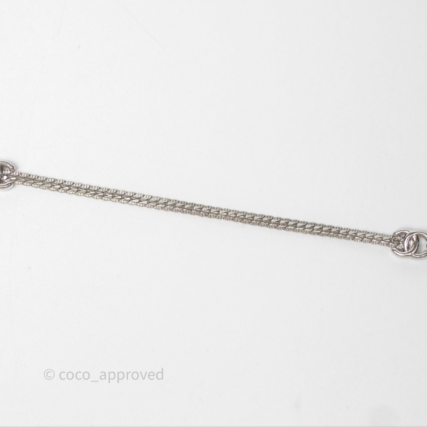 Chanel Five CC Choker Silve Tone 24B