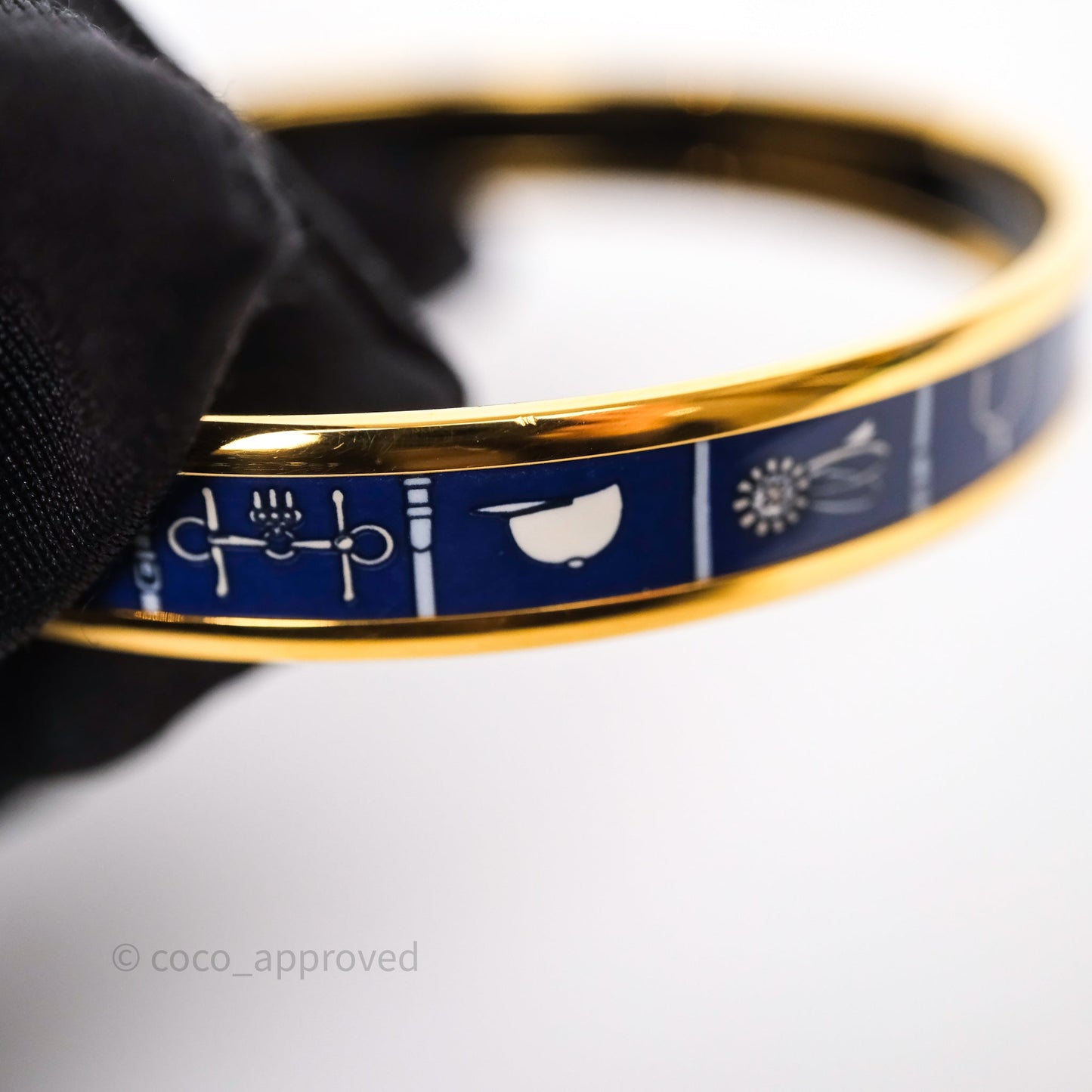 Hermès Bangle Blue Gold Hardware