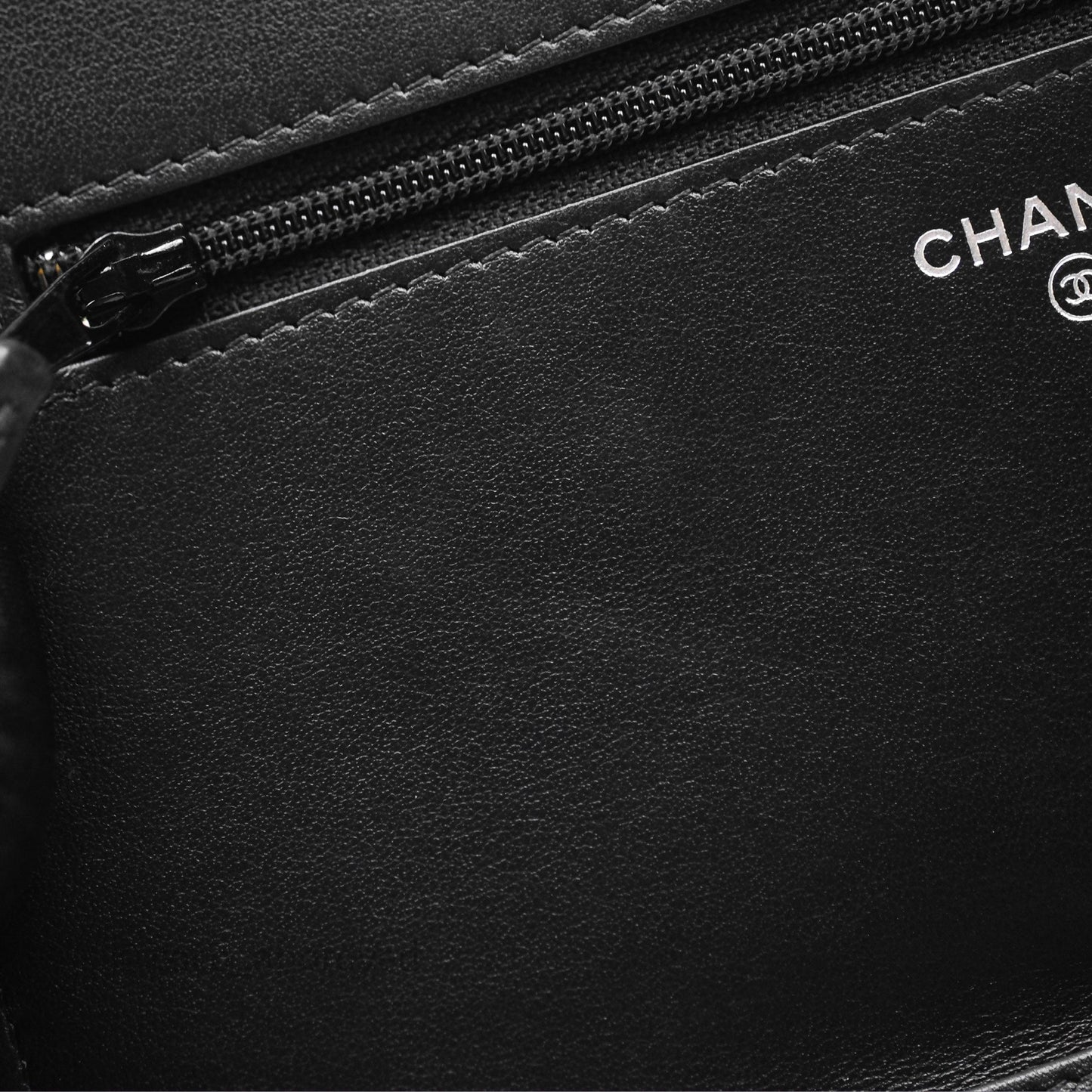 Chanel Quilted Boy Wallet on Chain WOC Black Caviar Ruthenium Hardware