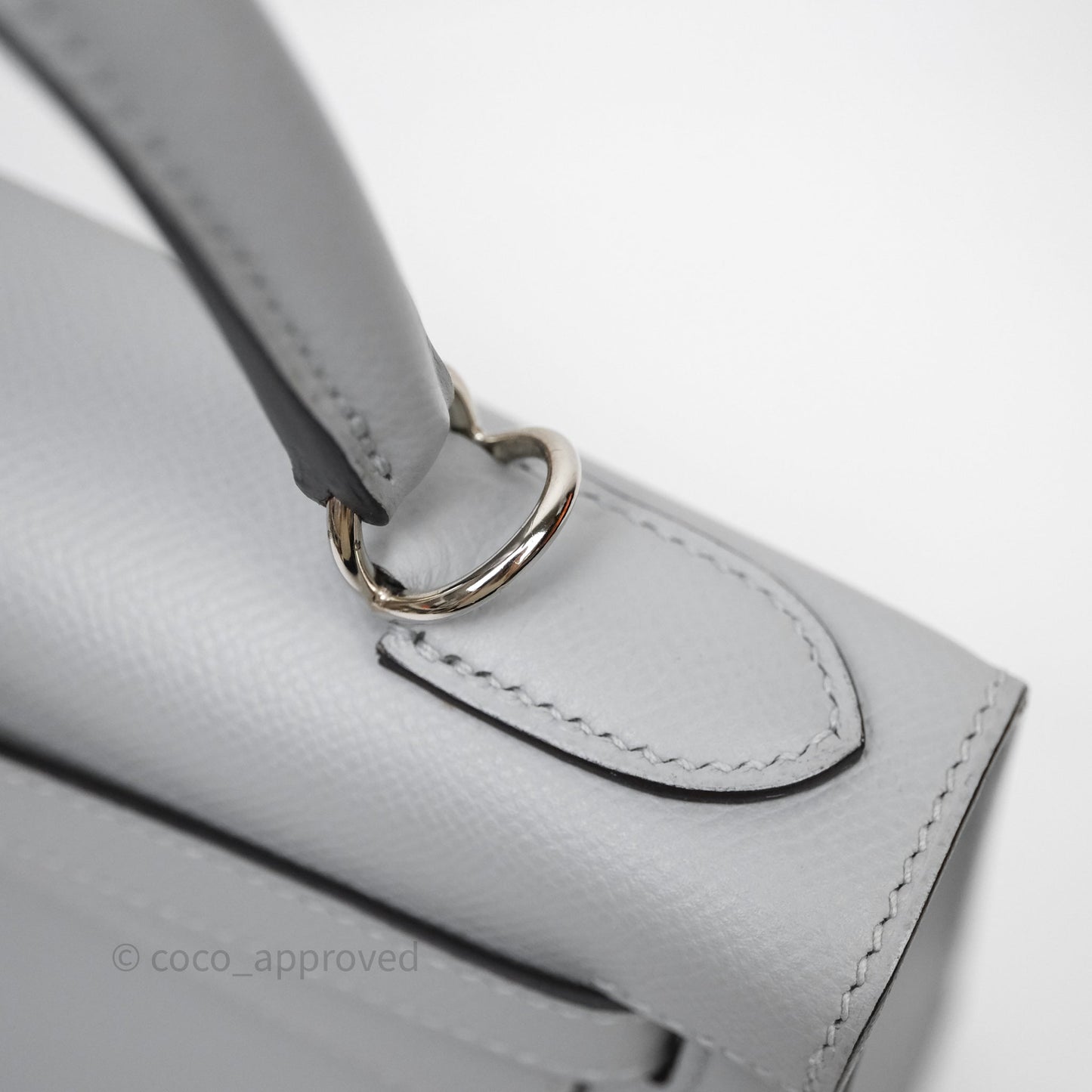 Hermès Kelly 28 Bleu Glacier 8U Epsom Palladium Hardware