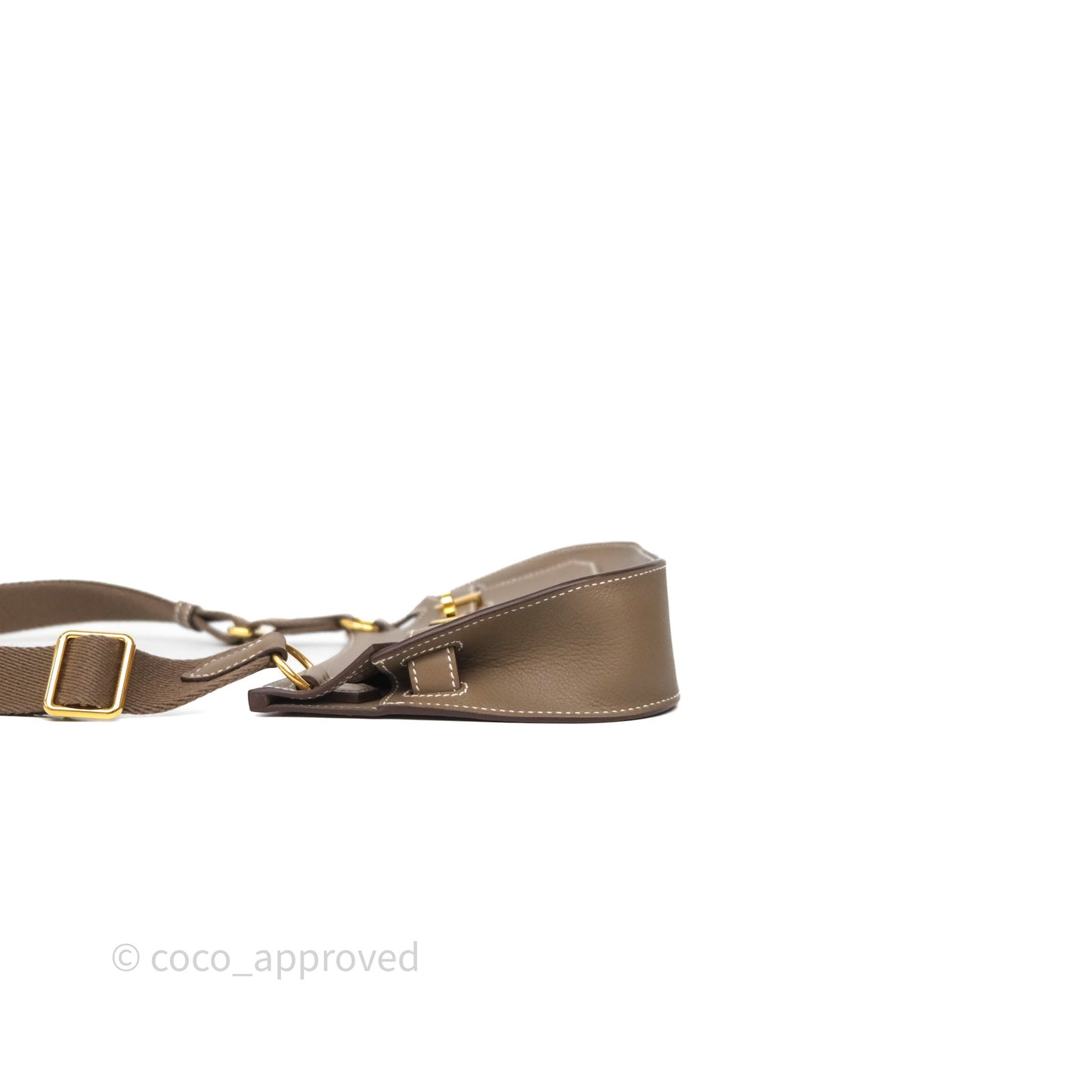 Hermès Mini Jypsiere Etoupe 18 Evercolor Gold Hardware