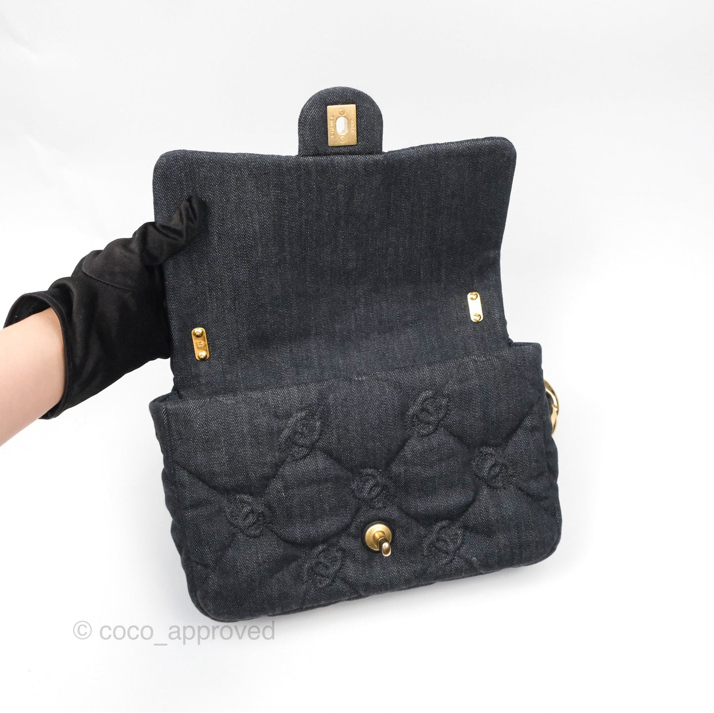 Chanel Medium Funky Town Flap Denim Aged Gold Hardware 22S