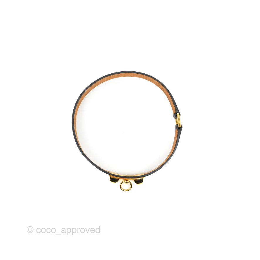Hermès Rivale Double Tour Bracelet Black Box Leather Gold Hardware