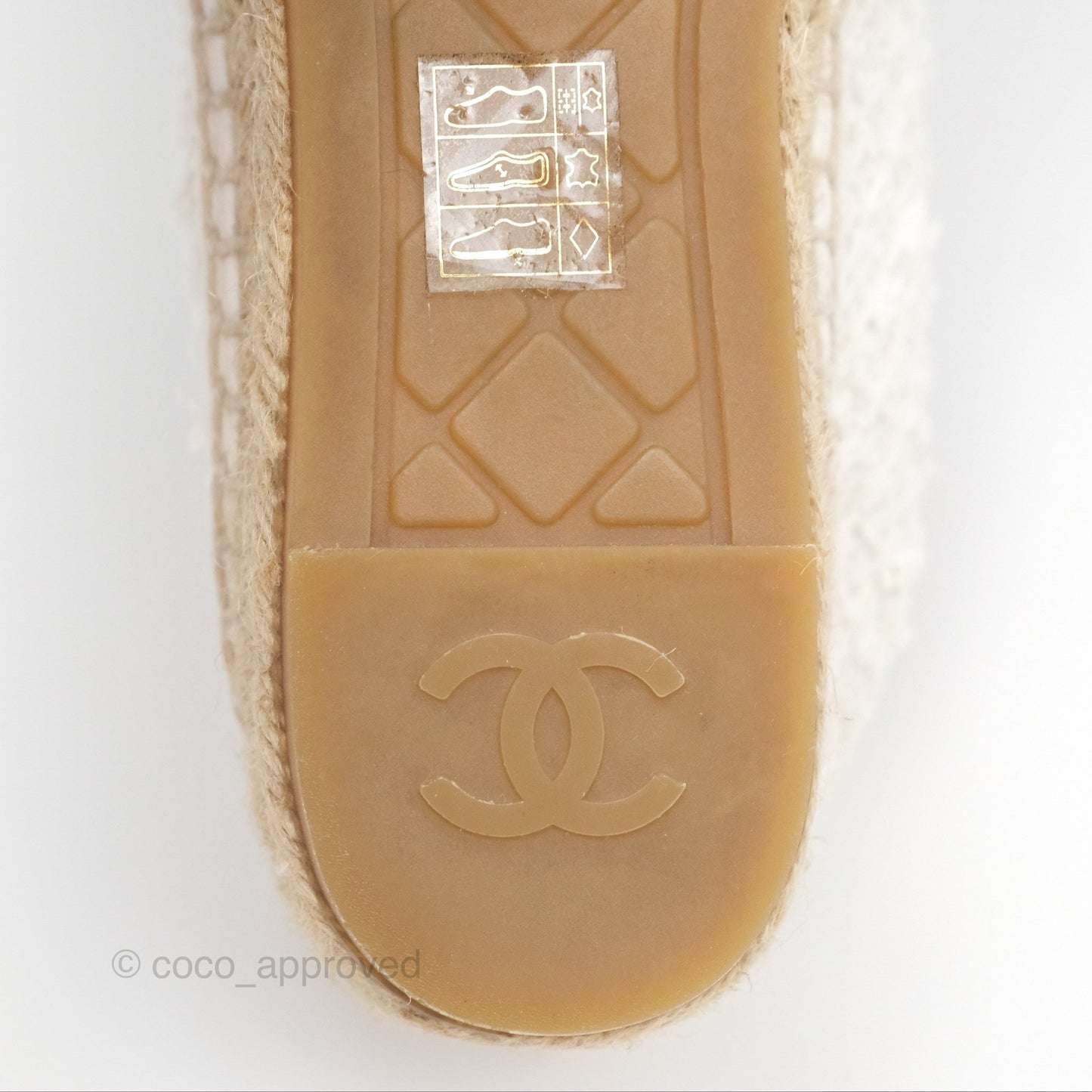 Chanel Espadrille Black White Tweed Size 39