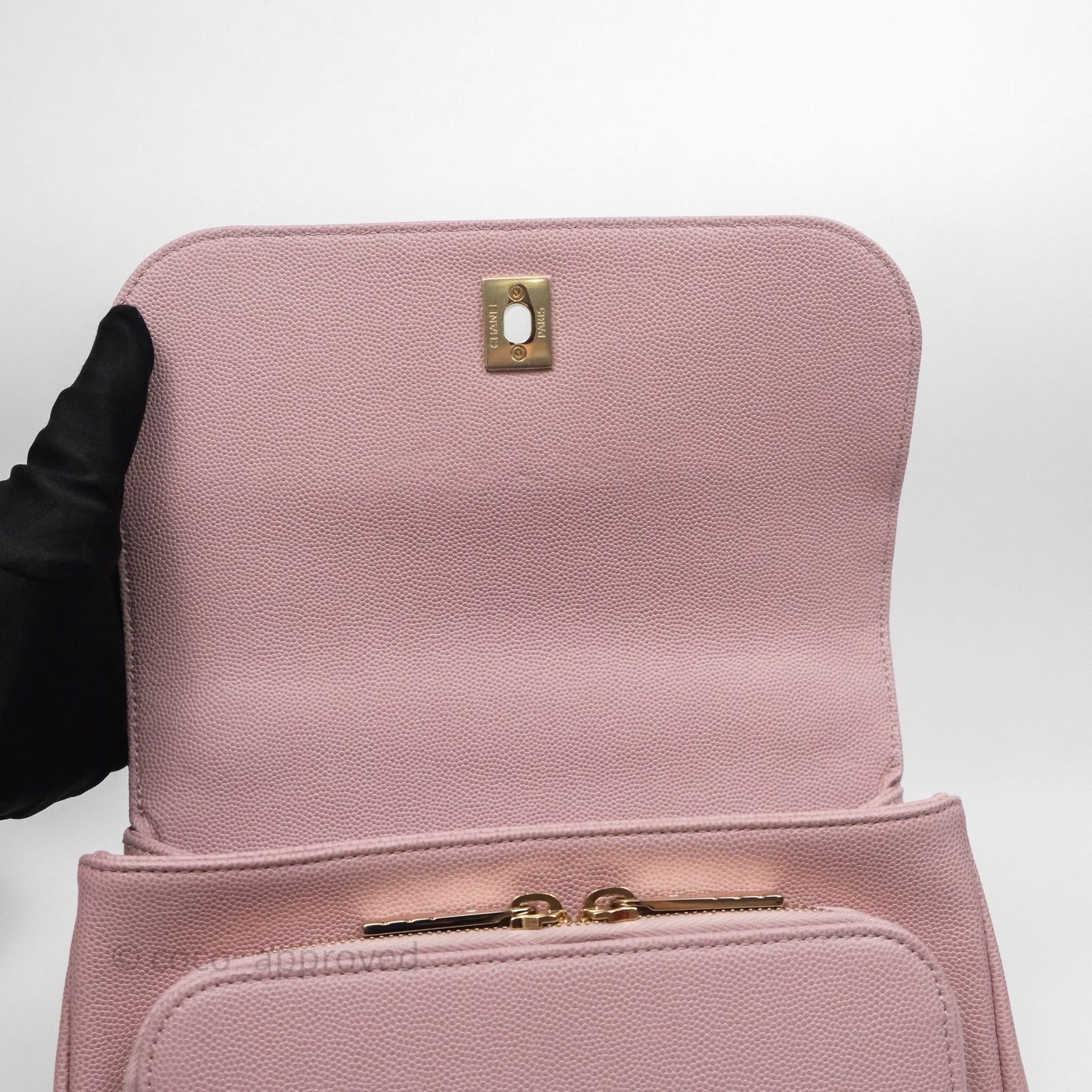 Chanel Quilted Medium Business Affinity Flap Pink Caviar Gold Hardware