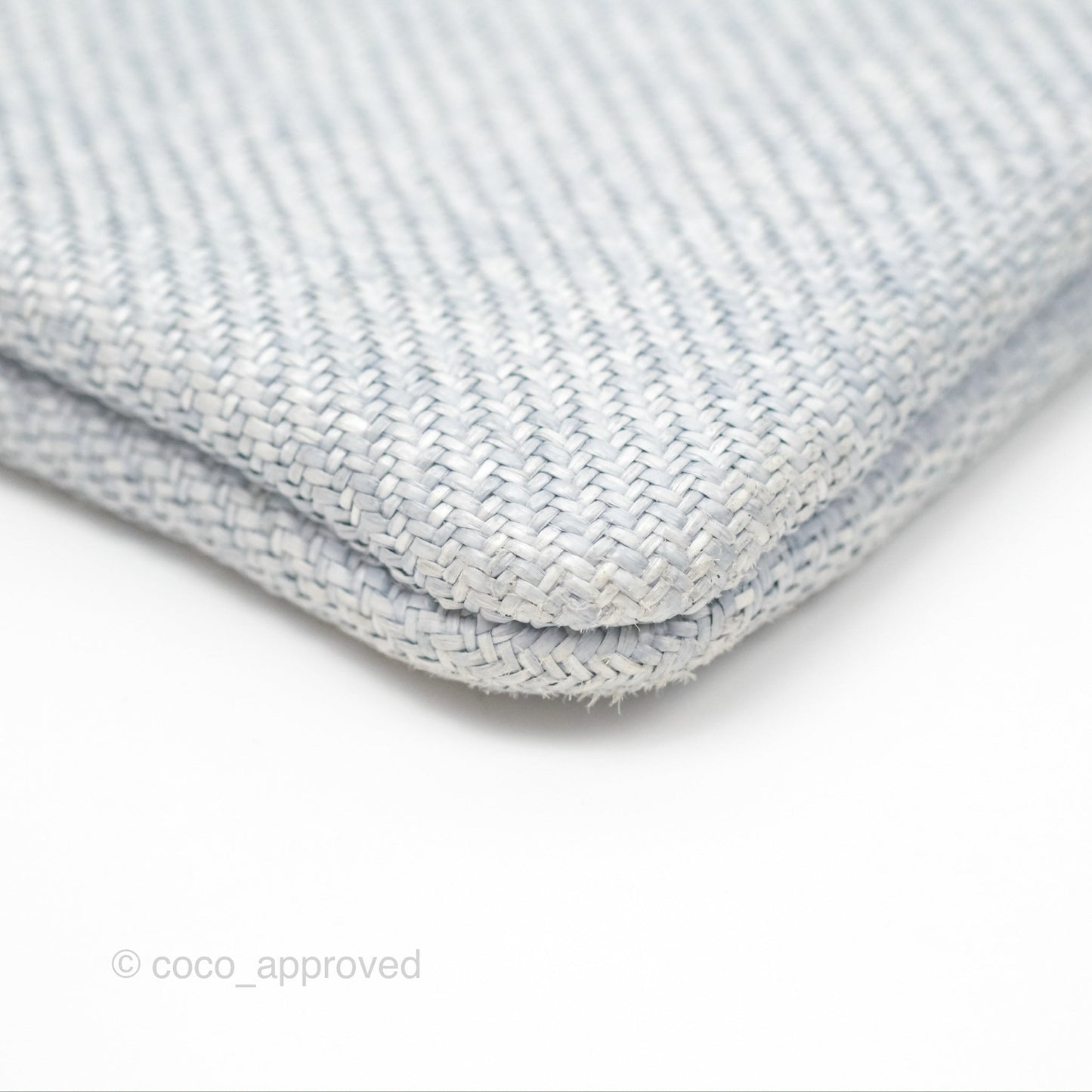 Chanel Deauville Clutch Light Blue Raffia