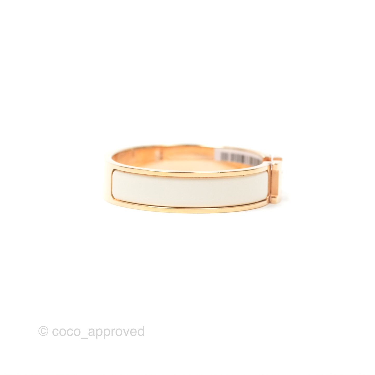 Hermès Clic H Bracelet Creme Rose Gold PM