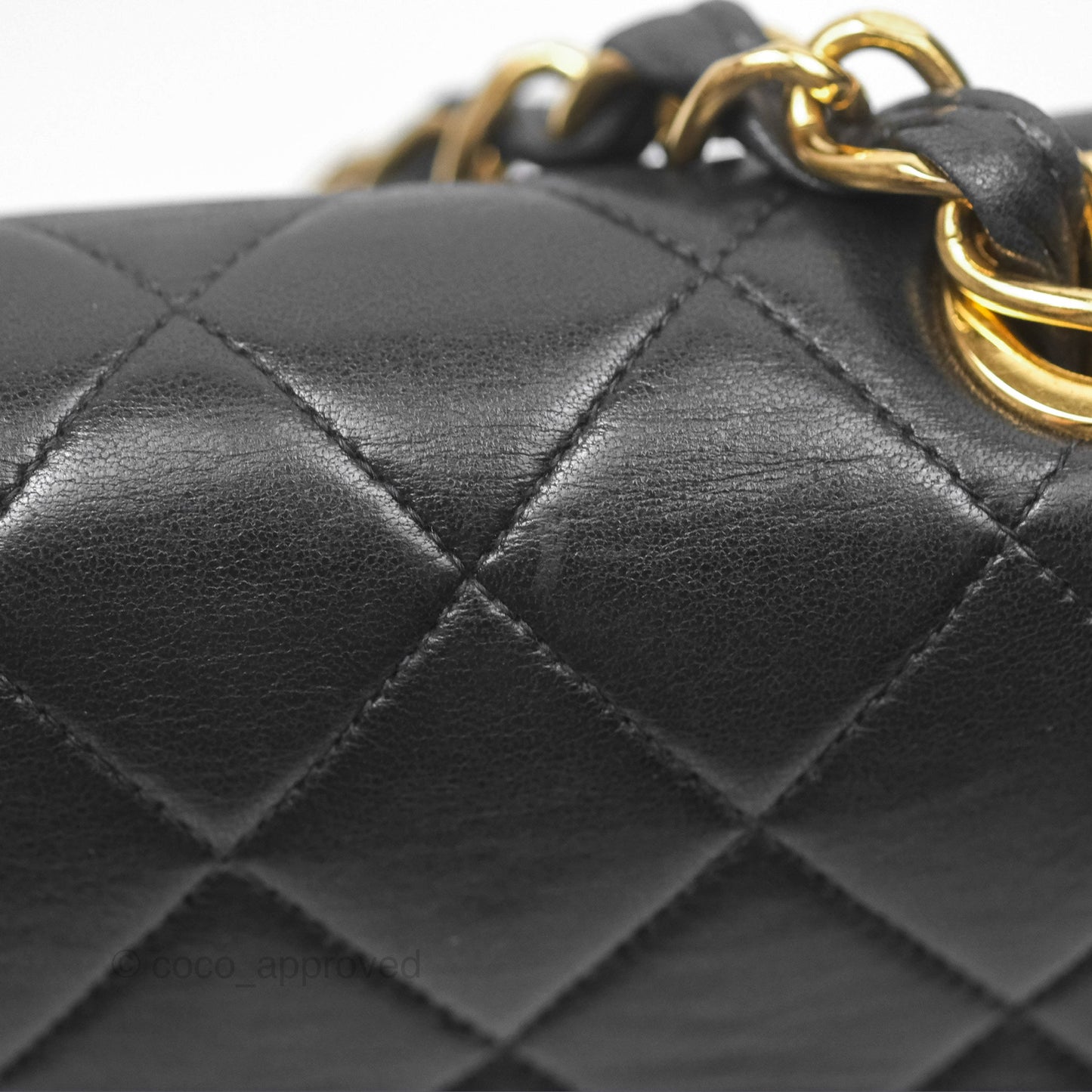 Chanel Vintage Jumbo Single Flap Black Lambskin 24K Gold Hardware