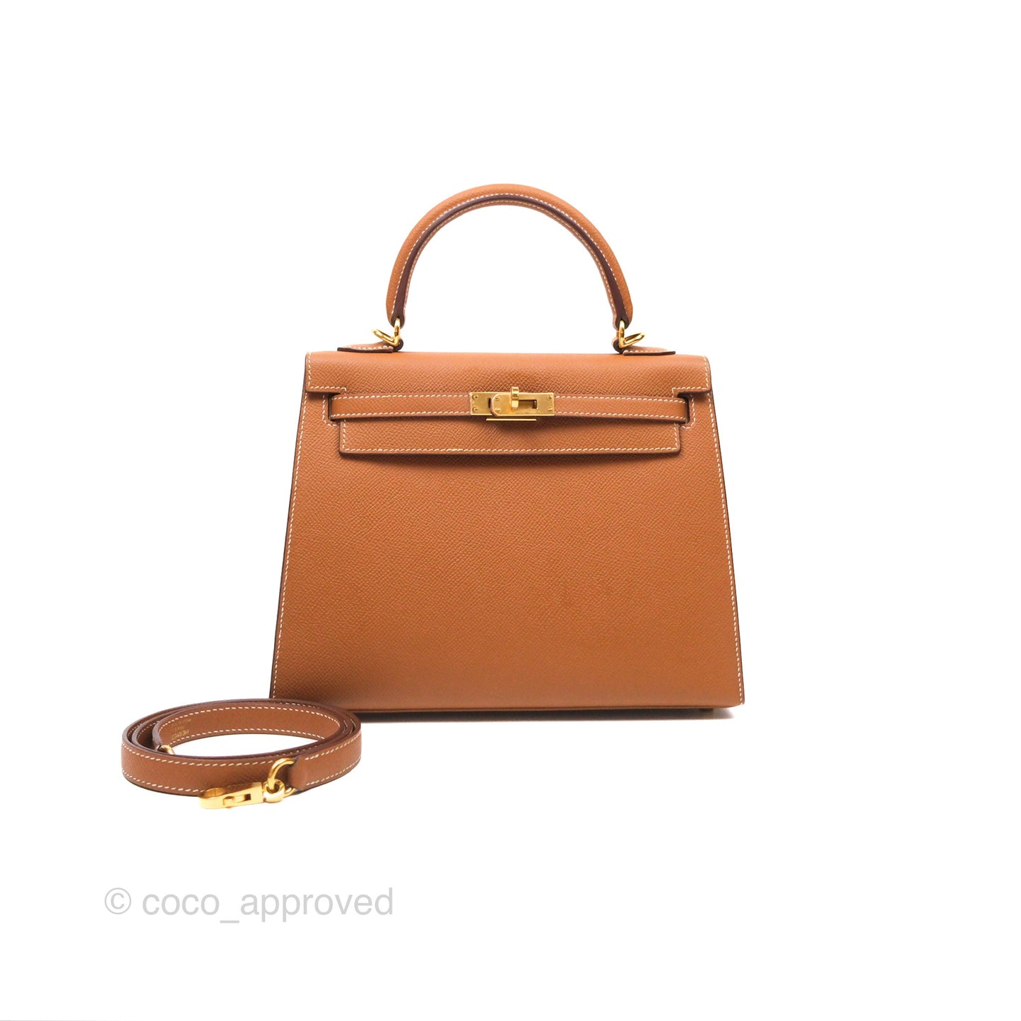 Hermès Kelly 25 Sellier Gold 37 Epsom Gold Hardware