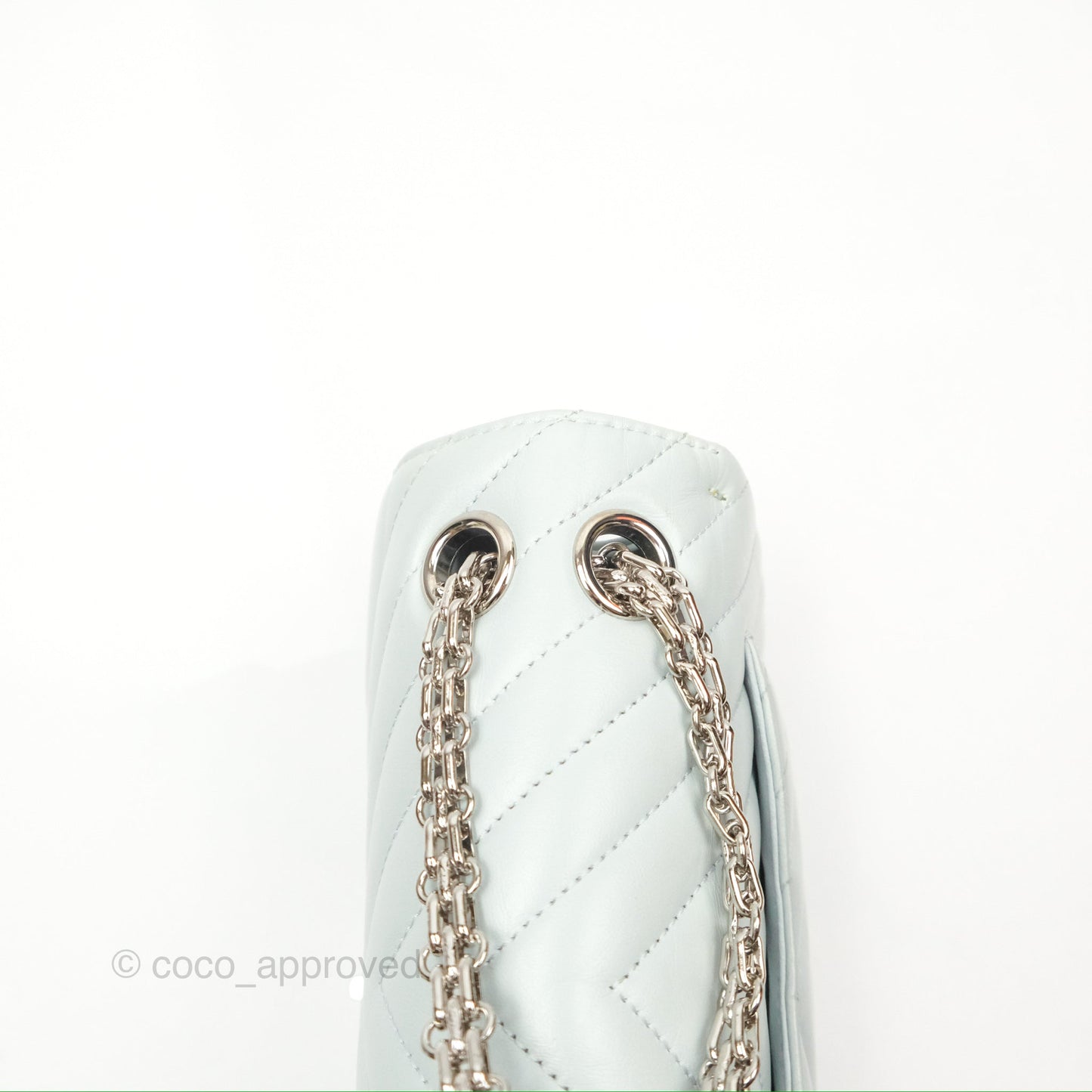 Chanel Mini Reissue 224 Blue Aged Calfskin Silver Hardware