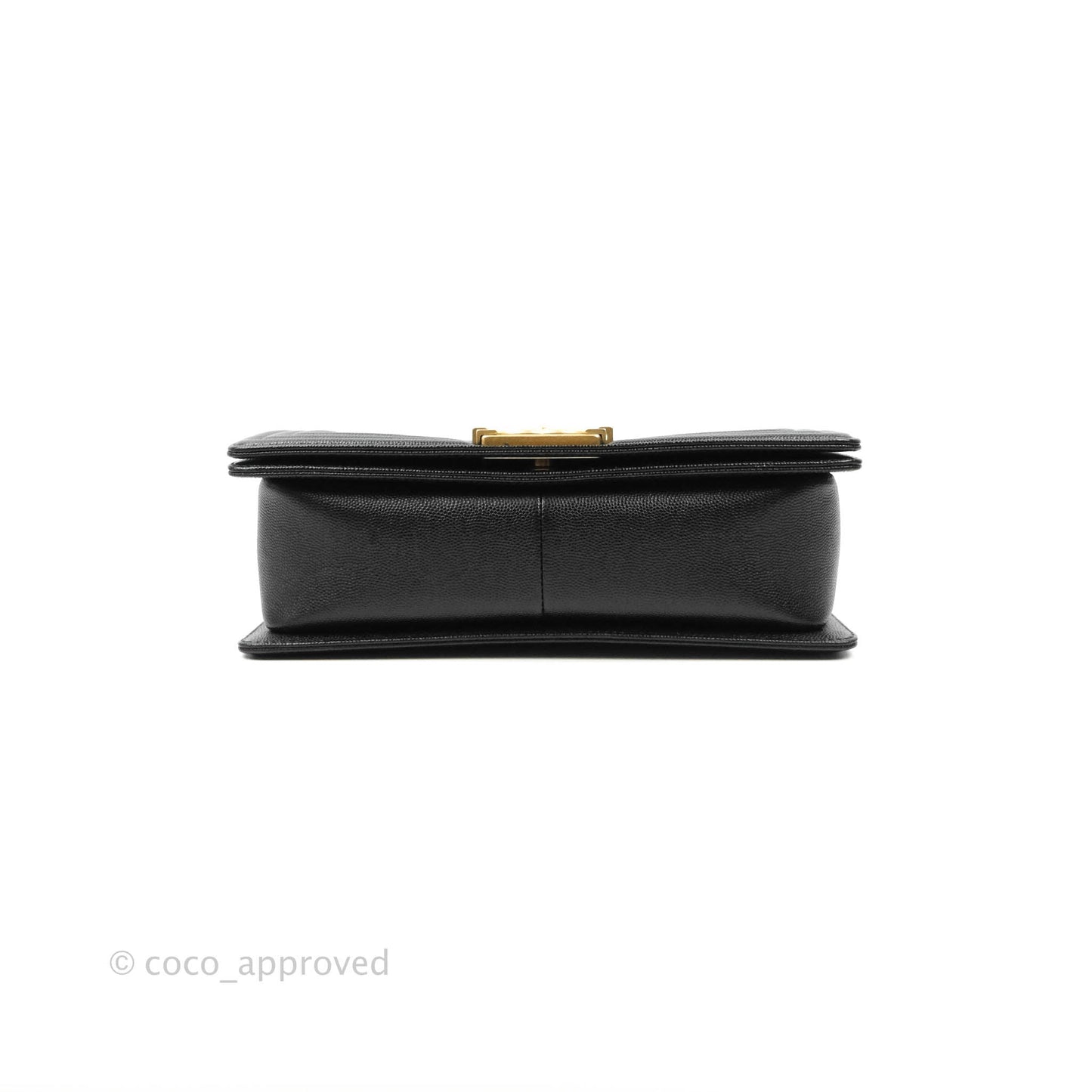 Chanel Quilted Medium Caviar Boy Flap Aged Gold Hardware