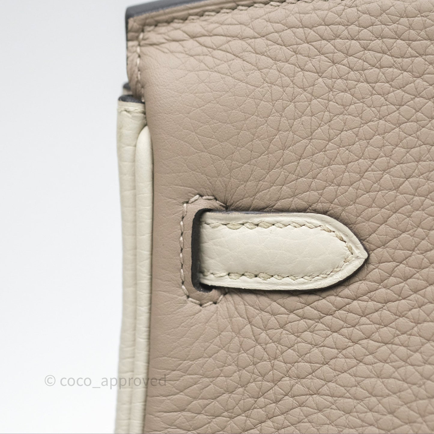 Hermès Birkin 25 Special Order Retourne Gris Tourterelle 81 / Beton 8L Clemence Brushed Palladium Hardware