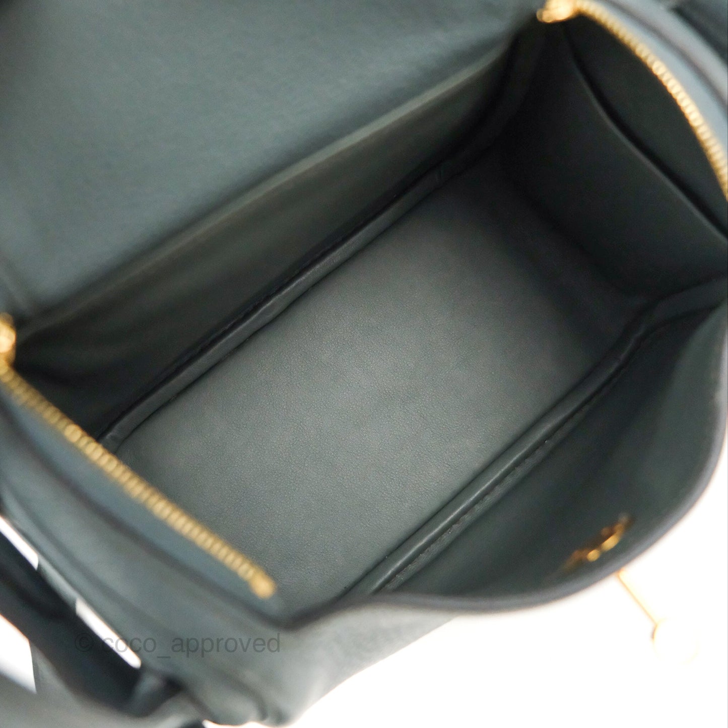 Hermès Mini Lindy 20 Bleu Orage Clemence Gold Hardware