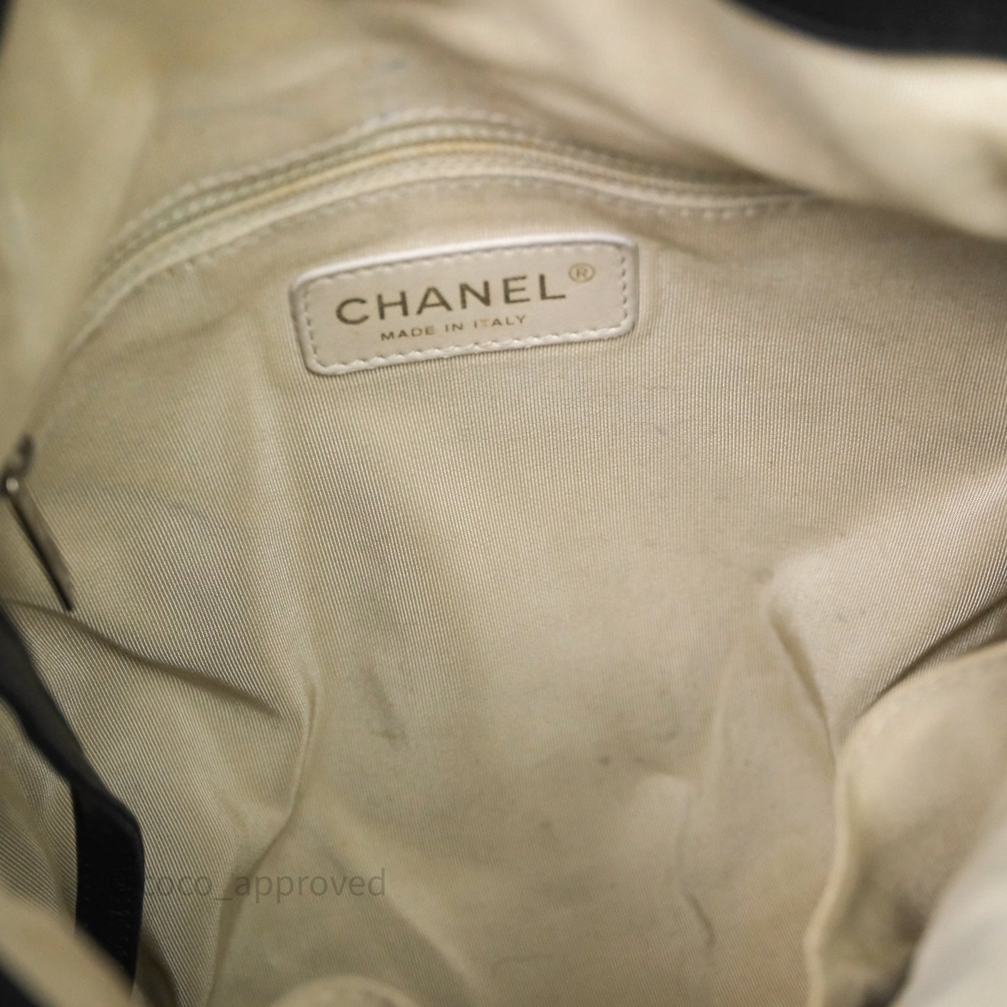 Chanel Chain Around Calfskin Hobo Black Silver Hardware