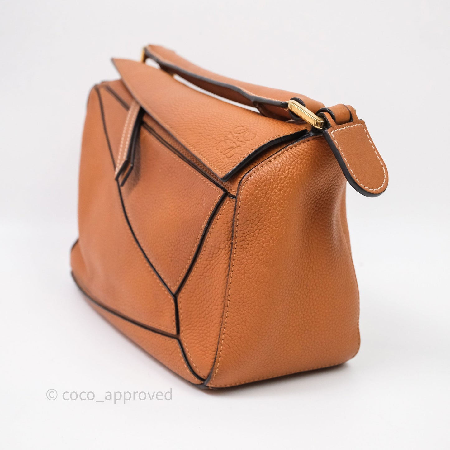Loewe Small Puzzle Bag Tan Calfskin