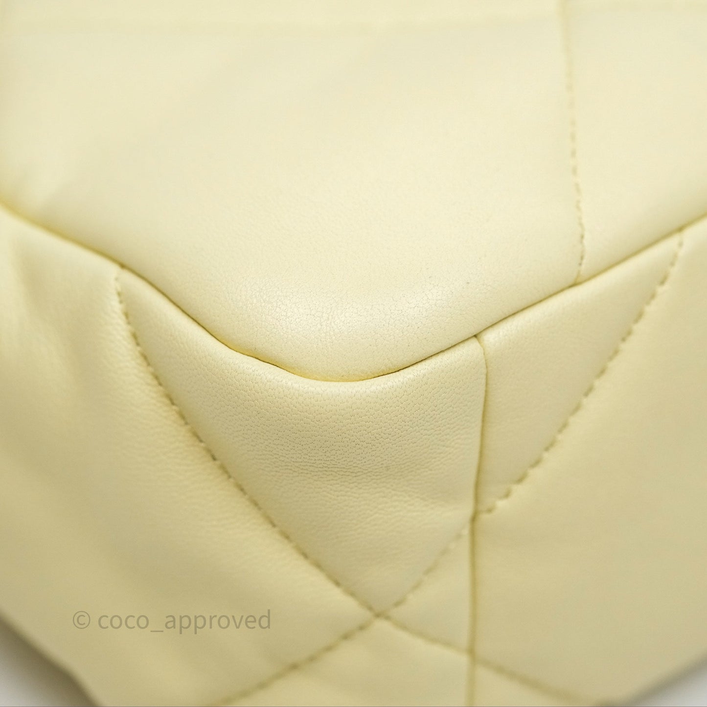 Chanel 19 Small Light Yellow Mixed Hardware