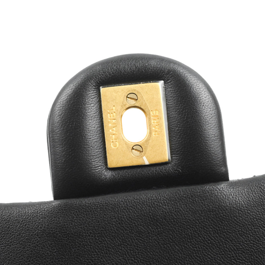 Chanel Mini Rectangular Pearl Crush Quilted Black Lambskin Gold Hardware