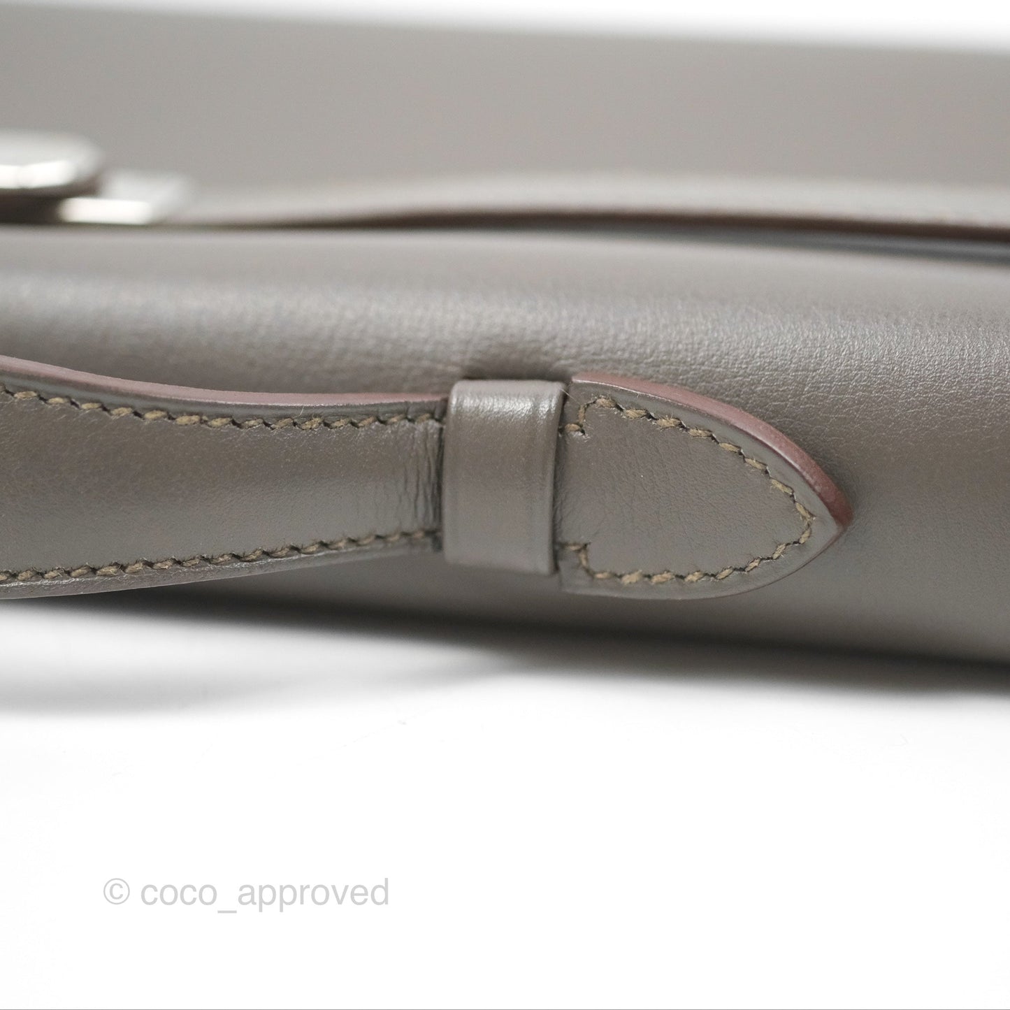 Hermes Kelly Cut Clutch Pochette Gris Asphalt M8 Swift Palladium Hardware