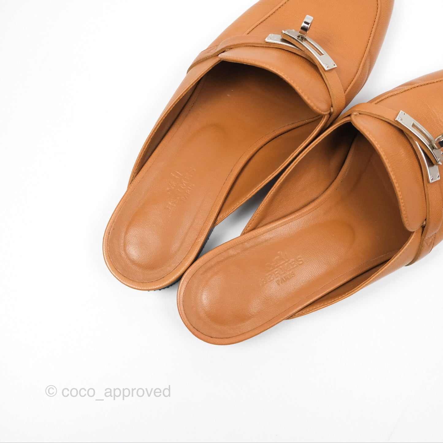 Hermès Oz Mules Calfskin Naturel Palladium Hardware