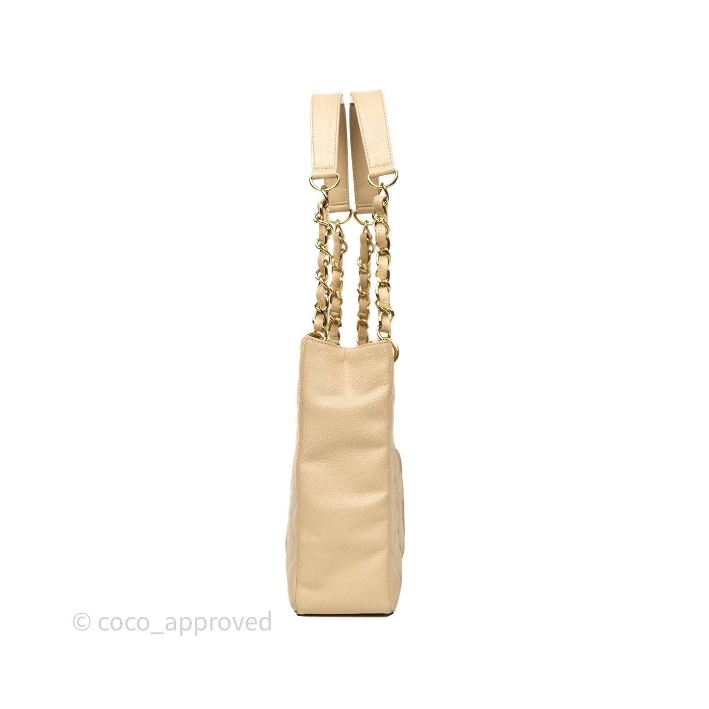 Chanel PST Tote Beige Caviar Gold Hardware