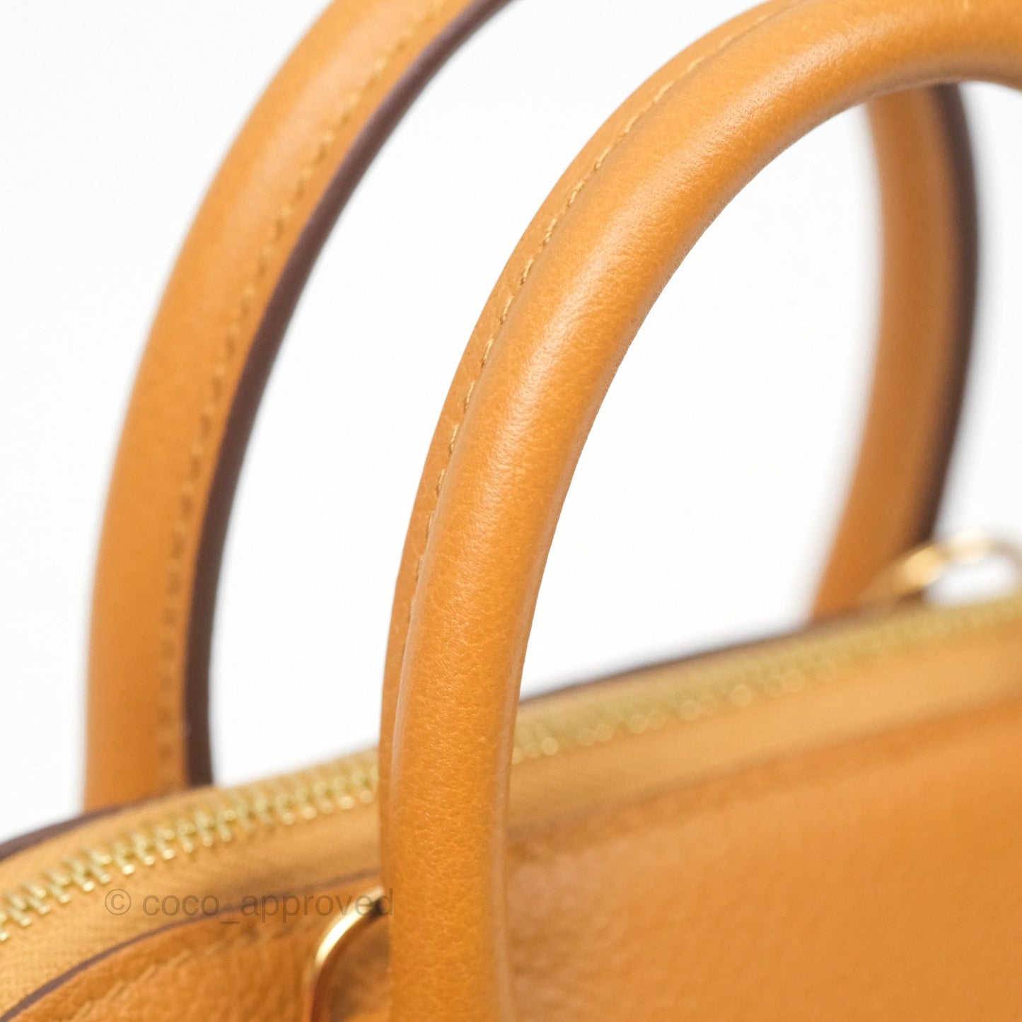 Hermès Bolide Mini 1923 Evercolor Caramel 28/ Mauve Pale 09 Gold Hardware
