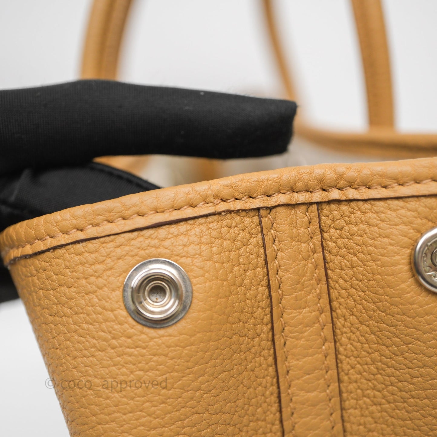 Hermès Garden Party 30 Biscuit 4B Veau Negonda Palladium Hardware