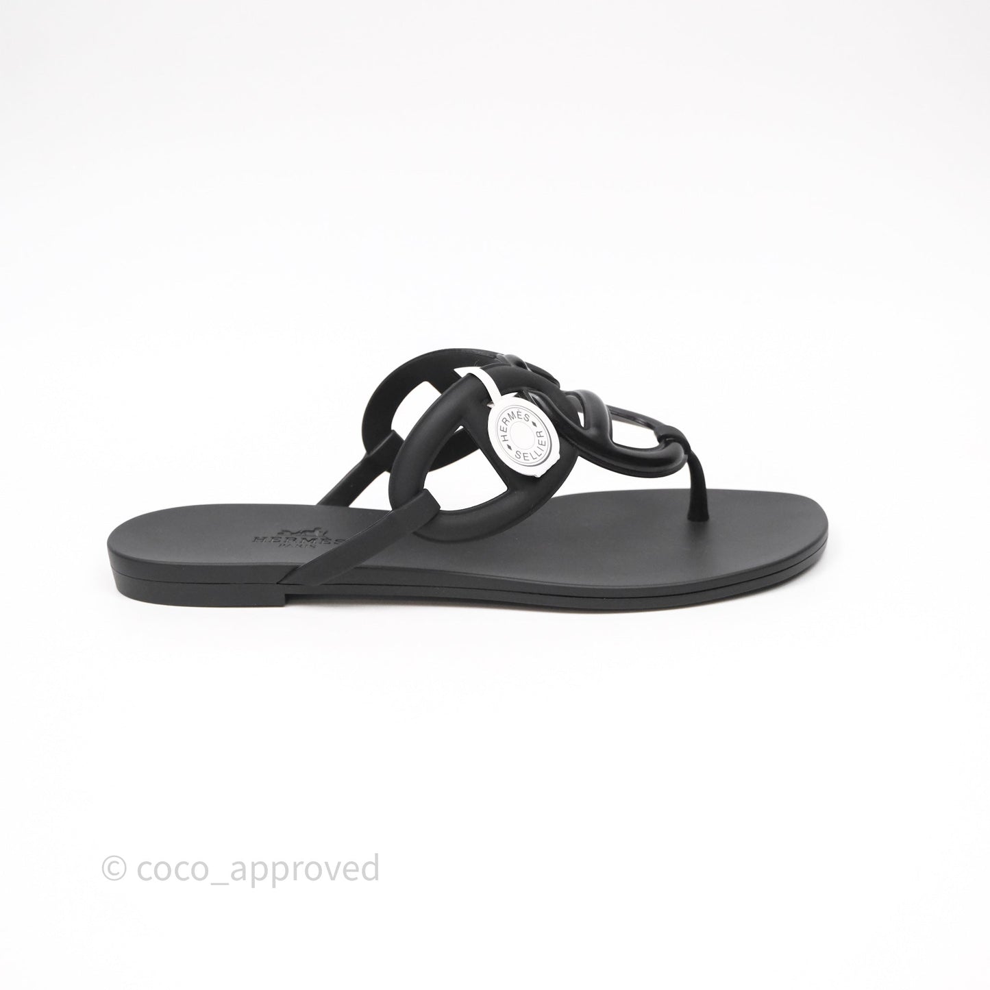 Hermes Egerie Sandals Black Size 37