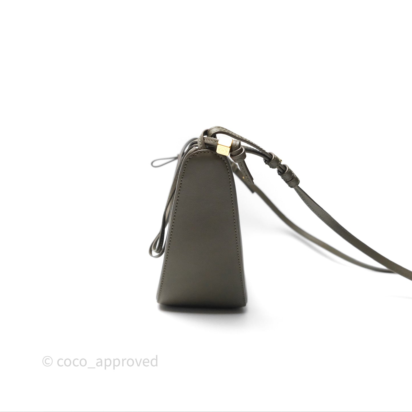Loewe Mini Hammock Hobo In Classic Dark Khaki Green Calfskin