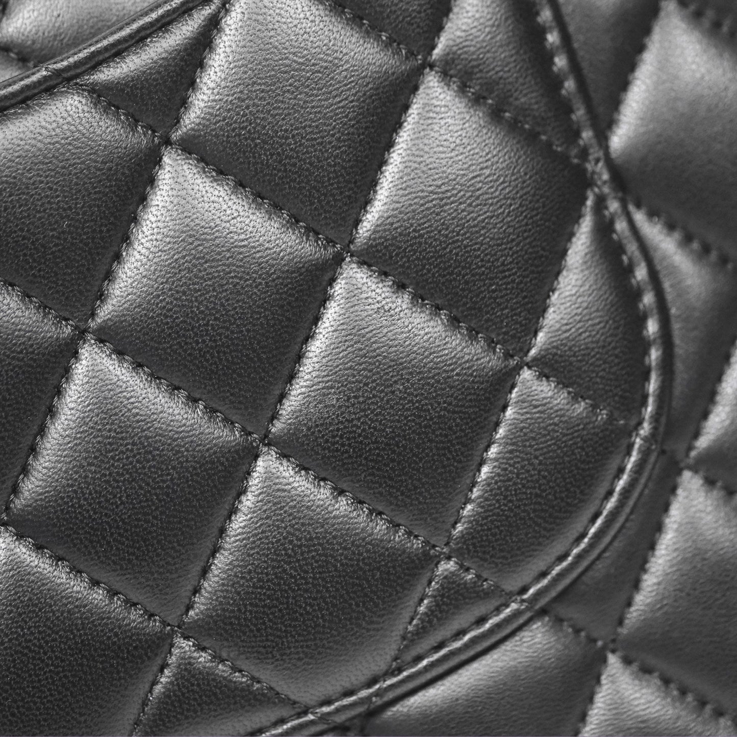 Chanel Classic M/L Medium Flap Quilted Black Lambskin Gold Hardware
