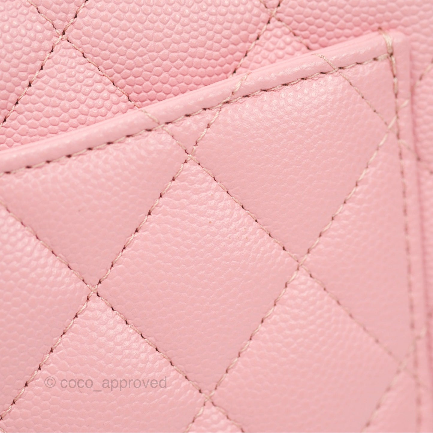 Chanel Small Classic Quilted Flap Sakura Pink Caviar Gold Hardware 22C