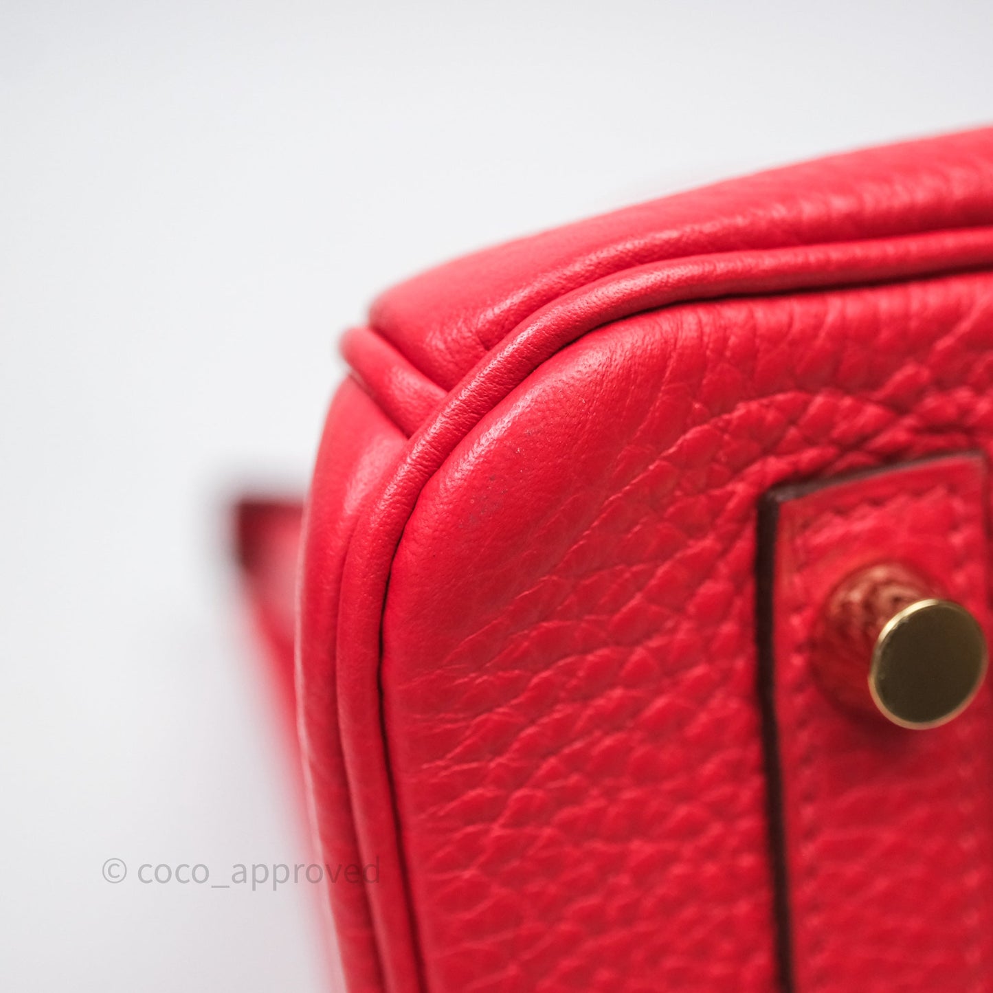 Hermes Birkin 30 Rouge Togo Gold Hardware