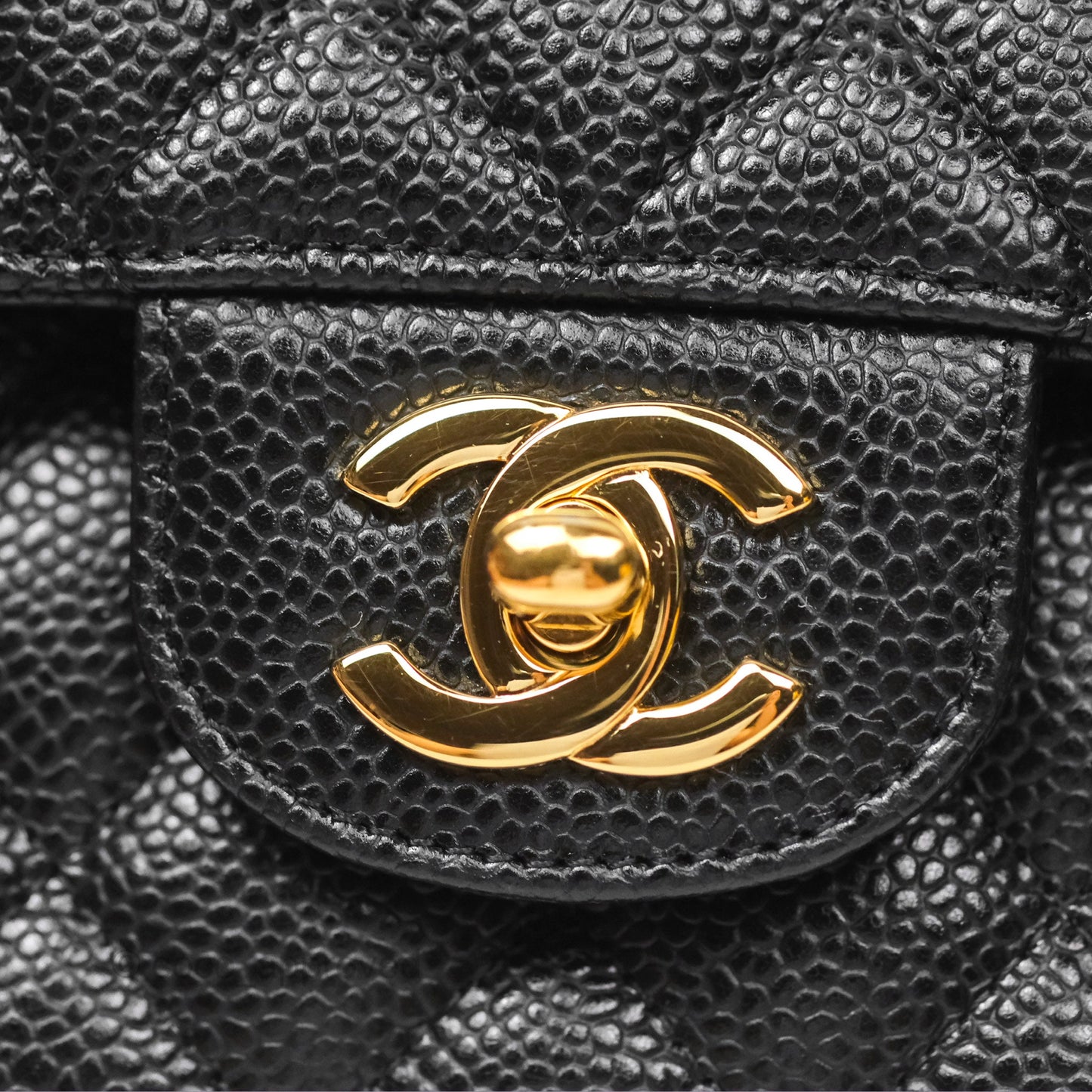Chanel Small Classic Flap Quilted Black Caviar Gold Hardware