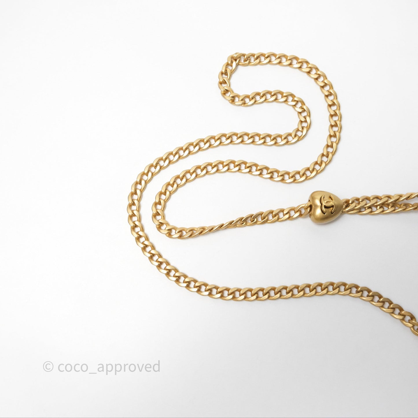 Chanel Vanity with Heart Adjustable Chain Grey Caviar Aged Gold Hardware