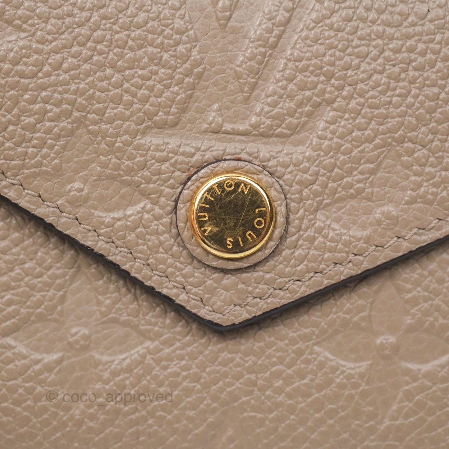 Louis Vuitton Zoé Wallet Monogram Empreinte Leather Turtledove