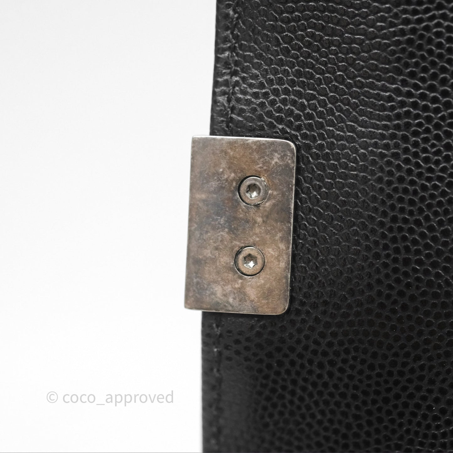 Chanel Quilted Medium Boy Black Caviar Ruthenium Hardware