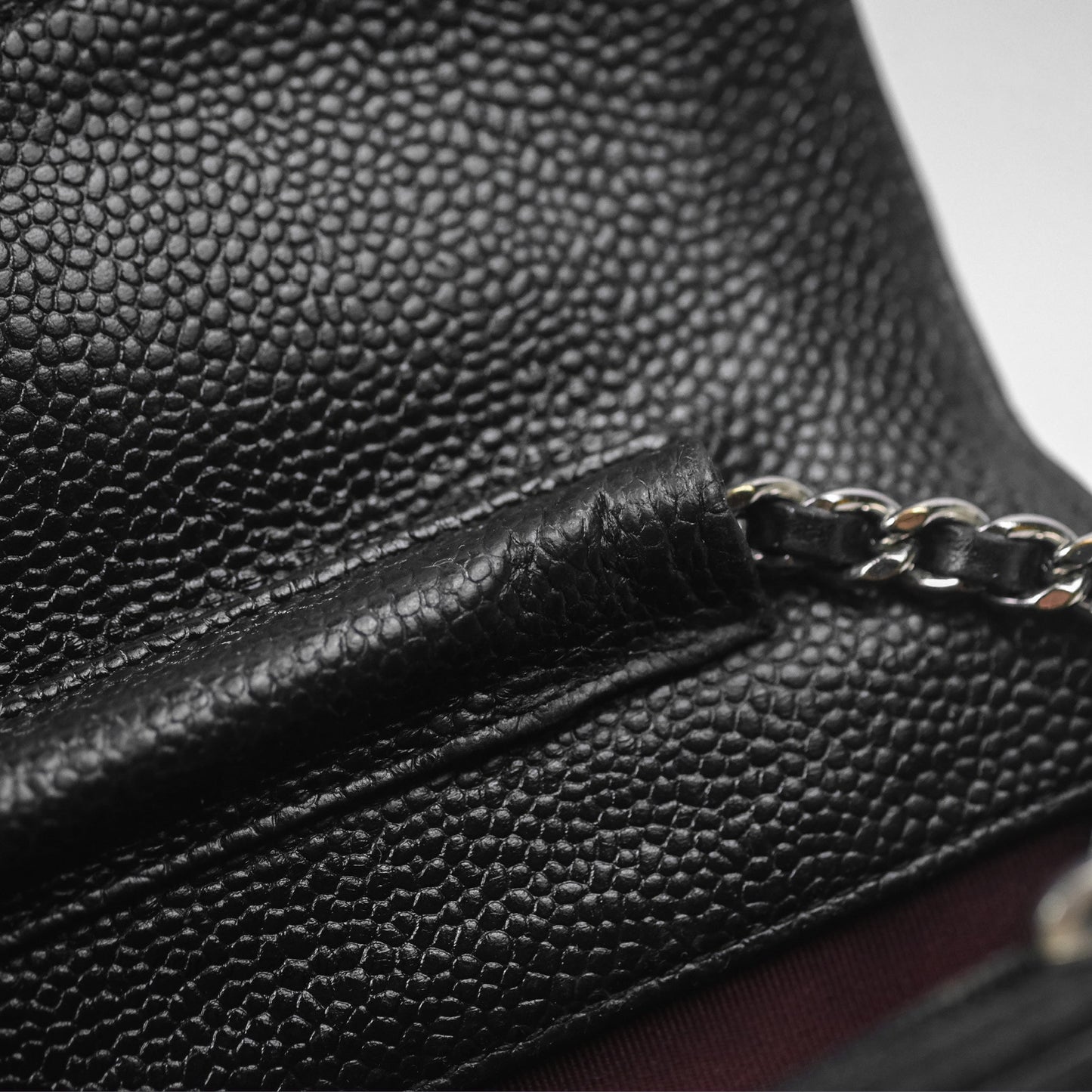 Chanel Quilted Classic WOC Black Caviar Silver Hardware