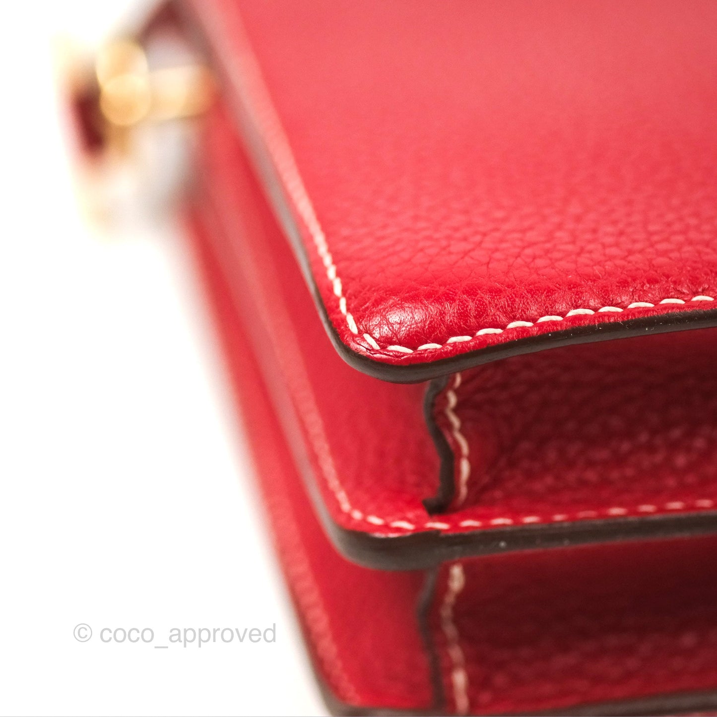 Hermès Roulis 23 Red Clemence Gold Hardware