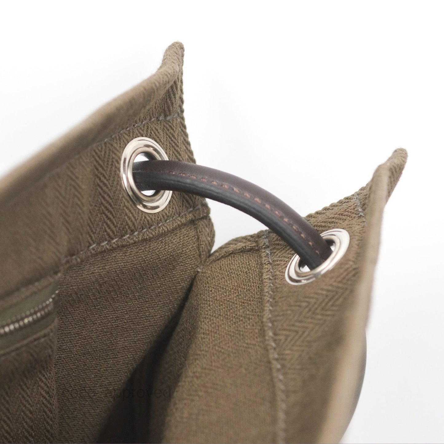 Hermès 2-way Maline Bag Khaki Canvas